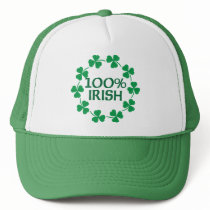 100 Percent Irish Shamrocks Hat