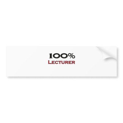 100 Percent Lecturer by professions