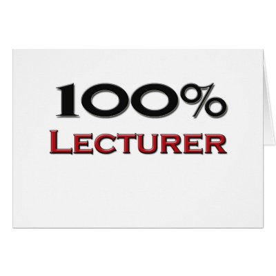 100 Percent Lecturer by professions