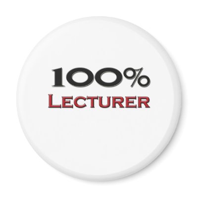 100 Percent Lecturer by professions
