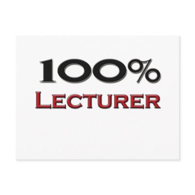 100 Percent Lecturer by professions