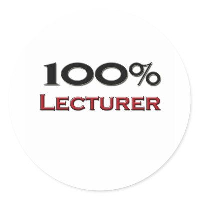 100 Percent Lecturer by professions