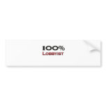 100 Percent Lobbyist bumper stickers