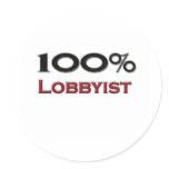 100 Percent Lobbyist stickers