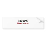100 Percent Mercenary bumper stickers