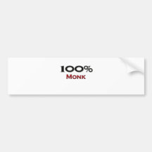 100 Percent Monk Bumper Sticker
