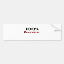 100 Percent Paramedic Bumper Sticker
