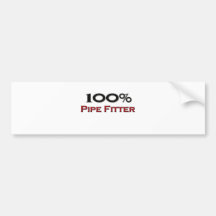 100 Percent Pipe Fitter Bumper Sticker