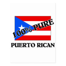 100 Percent PUERTO RICAN Postcard