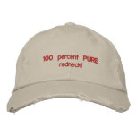 100 percent PURE redneck! embroidered hats