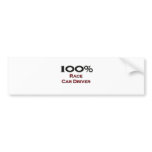 100 Percent Race Car Driver bumper stickers