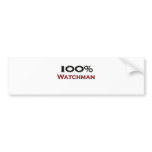 100 Percent Watchman bumper stickers