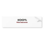100 Percent Web Designer bumper stickers