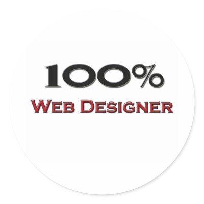 100 Percent Web Designer Stickers by professions