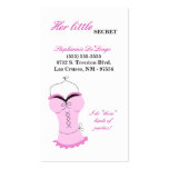 100 Pink and Black Lingerie Bra Business Card