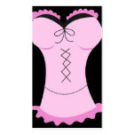 100 Pink and Black Lingerie Bra Business Card