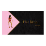 100  Pink and Black Lingerie Bra Business Card