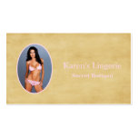 100  Pink and Tan Lingerie Bra Business Card