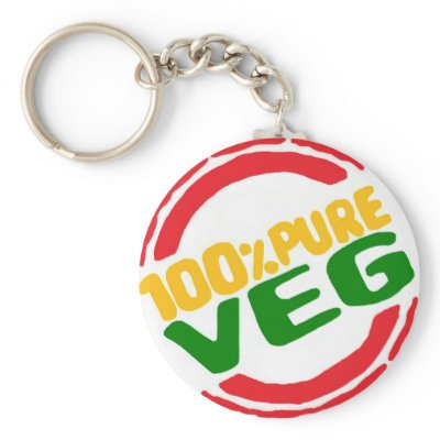 100% Pure Veg Key Chain by HandsomeDevil