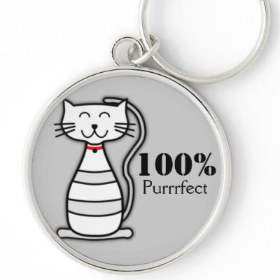 100% Purrrfect Kitty Keychain by Missed_Approach