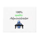 100% quality administrator postcard