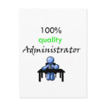100% quality administrator postcard