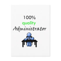 100% quality administrator postcard