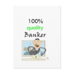 100% quality banker postcard