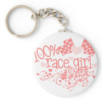 100% Race Girl keychains
