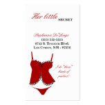 100 Red and Black Lingerie Bra Business Card