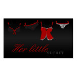 100 Red and Black Lingerie Bra Business Card