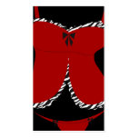 100 Red and Black Lingerie Bra Business Card