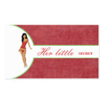 100 Red and Green Lingerie Bra Business Card