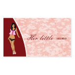 100 Red and Pink Lingerie Bra Business Card