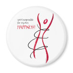100%Responsible - round magnet (red+black)