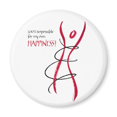 100%Responsible - round magnet (red+black) by MelissaDinwiddie