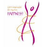 100%Responsible  - T-shirt (orange & fuchsia)