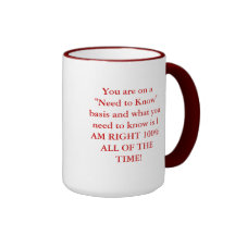 100% RIGHT ALL THE TIME MUG