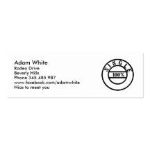 100% single business cards