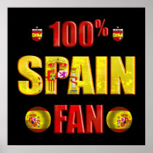 100 % Spain Fan - Spanish pride gifts Print