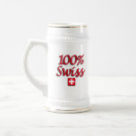 100% Swiss Beer Stein Coffee Mug