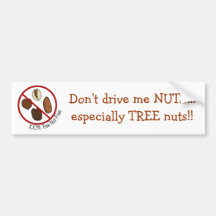 100% Tree Nut Free Bumper Stickers