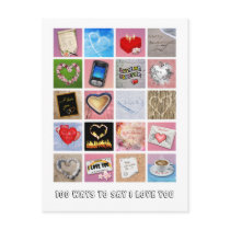 100 Ways to say I love you Postcards