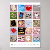 100 Ways to say I love you Posters
