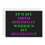 100 Where's my spanking Blk invitations