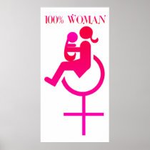 100% woman - Disability Awareness Poster