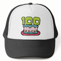 100 Year Old Birthday Cake Mesh Hat