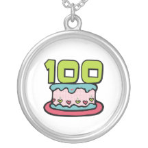 100 Year Old Birthday Cake Pendant