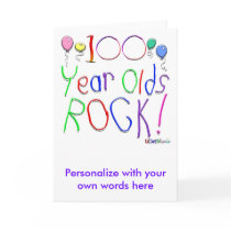100 Year Olds Rock ! cards