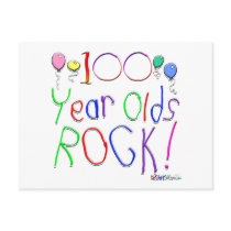 100 Year Olds Rock ! postcards